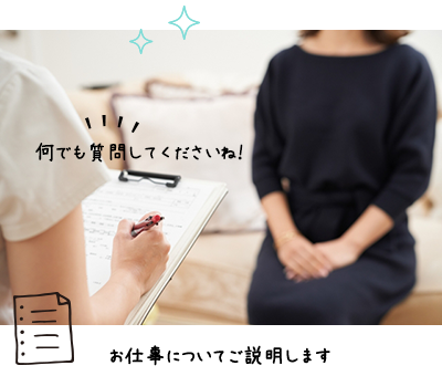 お仕事の流れをご説明｜釧路人妻高収入求人